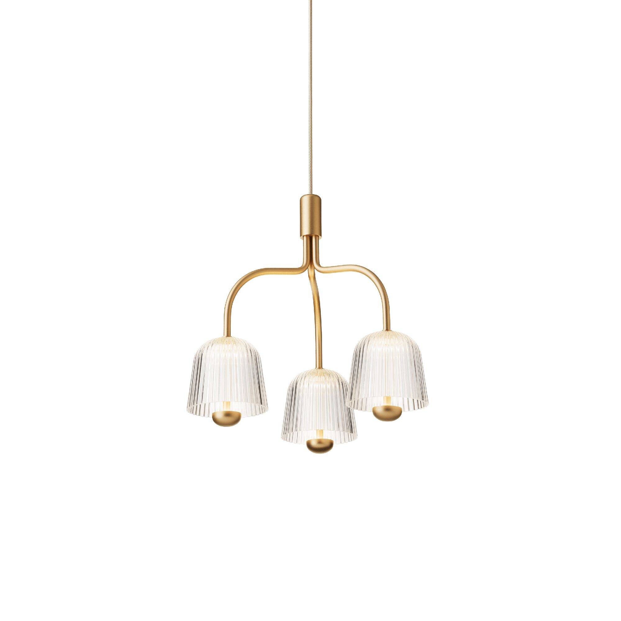 Asteea M&auml;ssing Taklampa Satin/R&auml;fflad Transparent