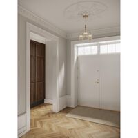 Asteea 3 Pendel Satin Messing/Riflet Klar