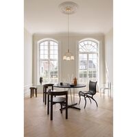 Asteea 3 Pendel Satin Messing/Riflet Klar