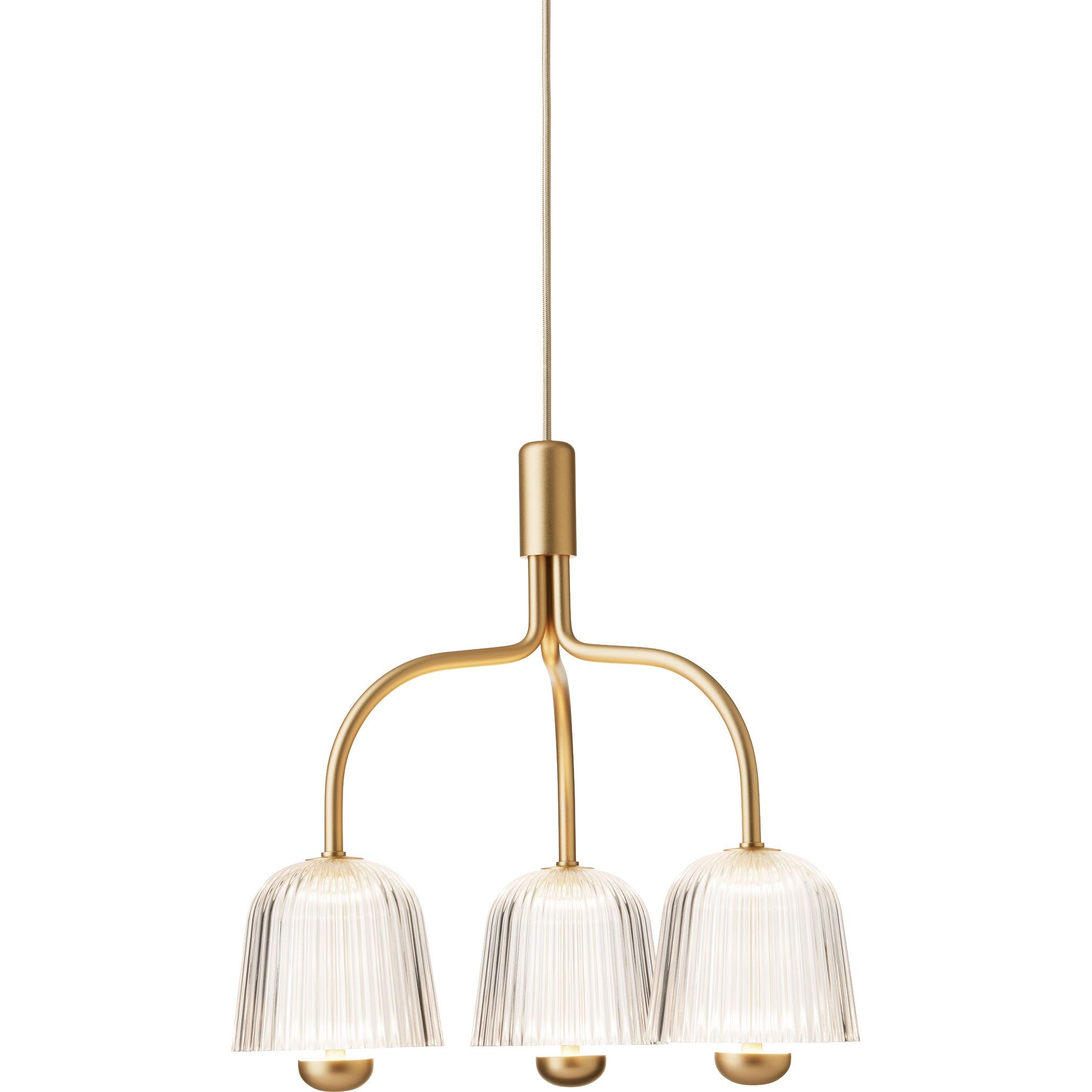 Asteea M&auml;ssing Taklampa Satin/R&auml;fflad Transparent
