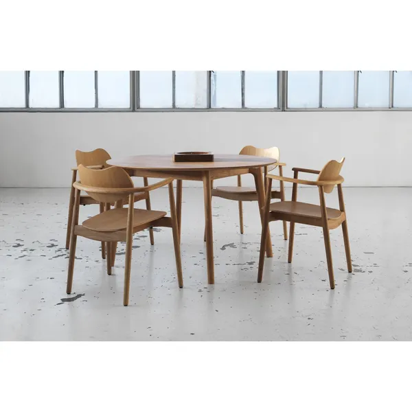 Salon Extendable Table Ø120 Soap-treated Oak