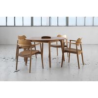 Salon Extendable Table Ø120 Soap-treated Oak
