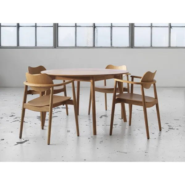 Salon Extendable Table Ø120 Smoked Oak