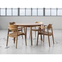 Salon Extendable Table Ø120 Smoked Oak