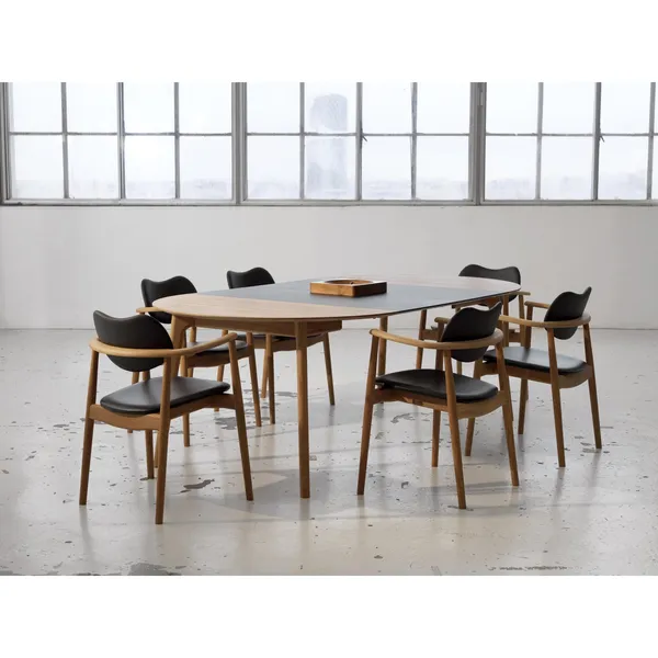 Salon Extendable Table Ø120 Smoked Oak