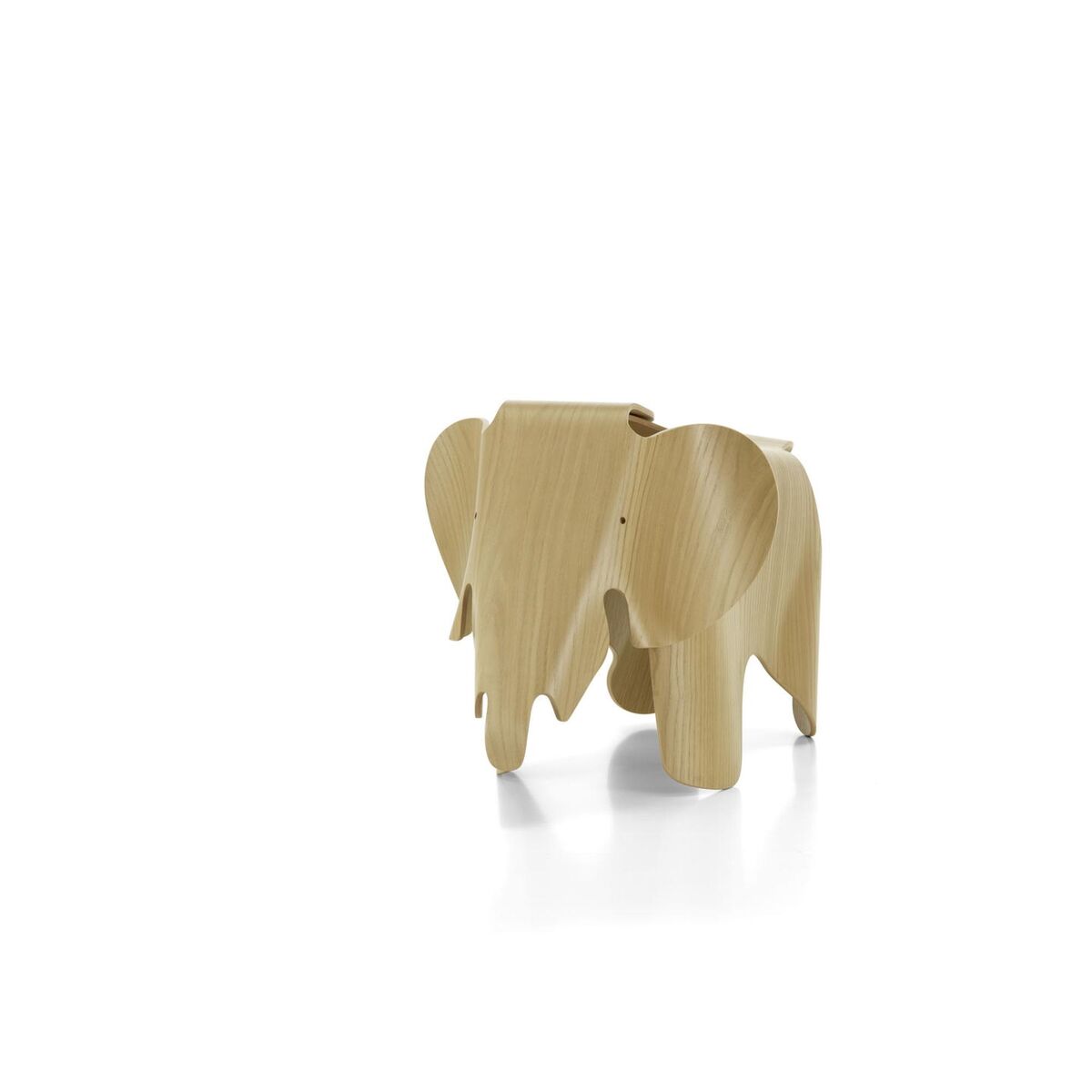 Tabouret Eames Elephant en châtaignier laqué transparent