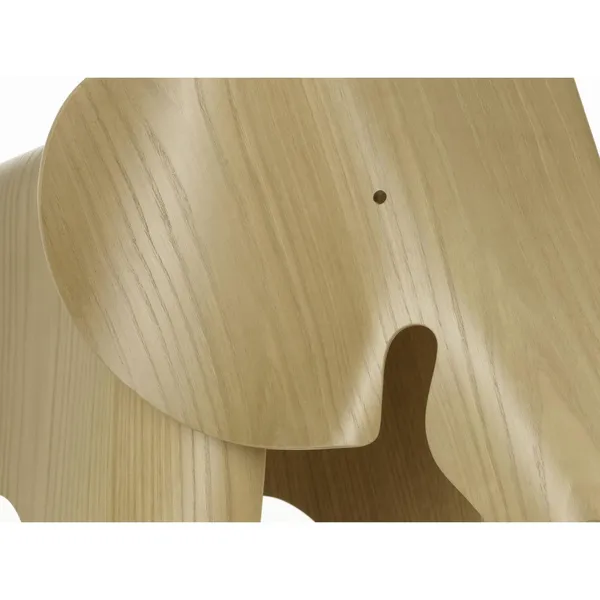 Eames Elephant Stool Clear Lacquered Chestnut