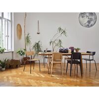 Tabouret Eames Elephant en châtaignier laqué transparent