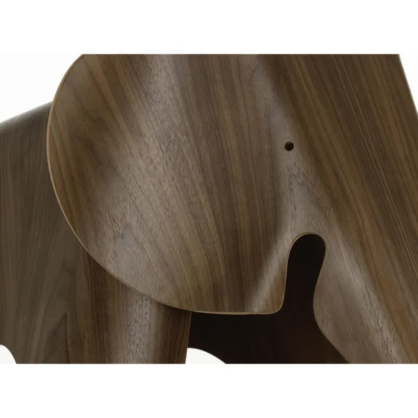 Eames Elephant Stool Clear Lacquered Walnut