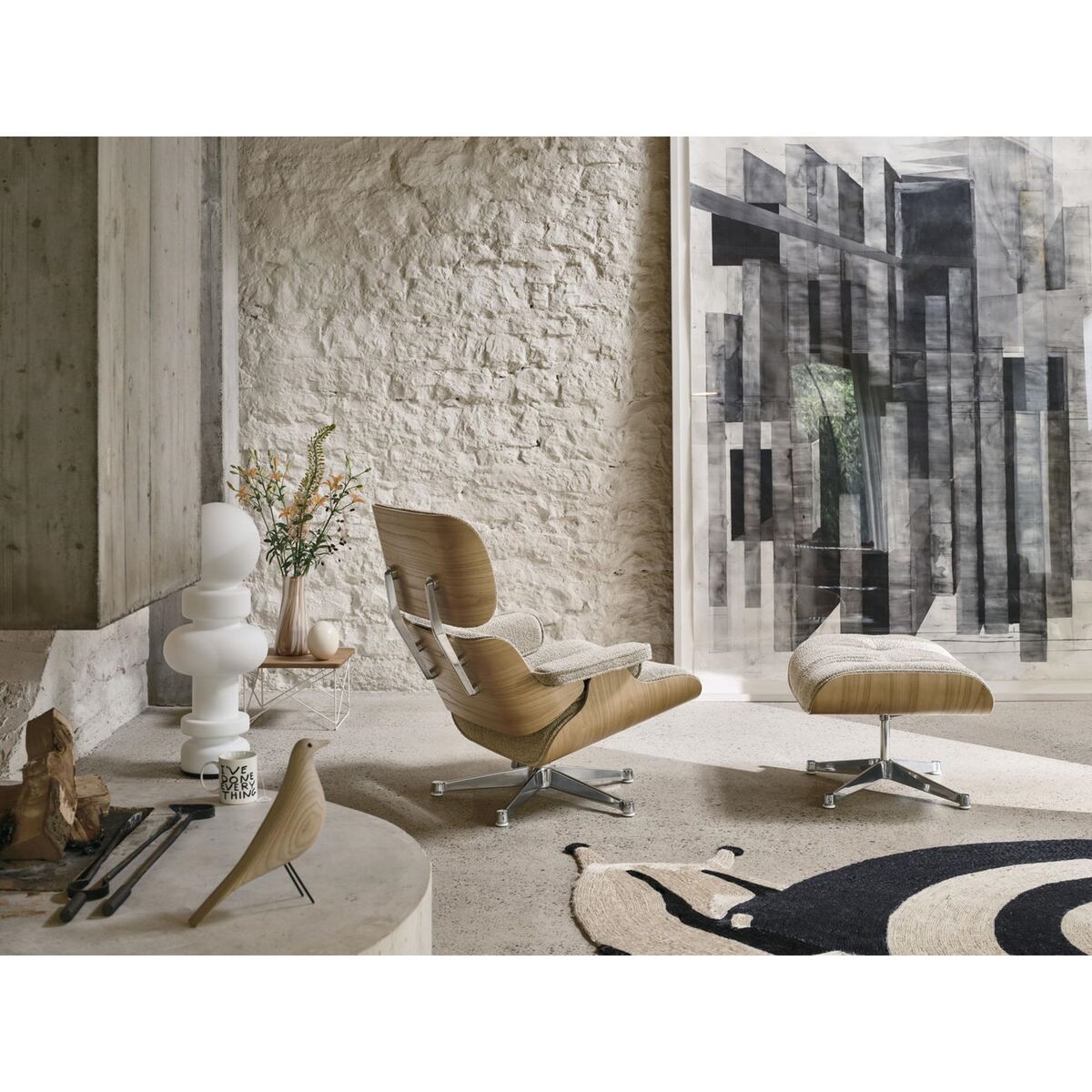 Eames House Bird Skulptur Ask/Sort