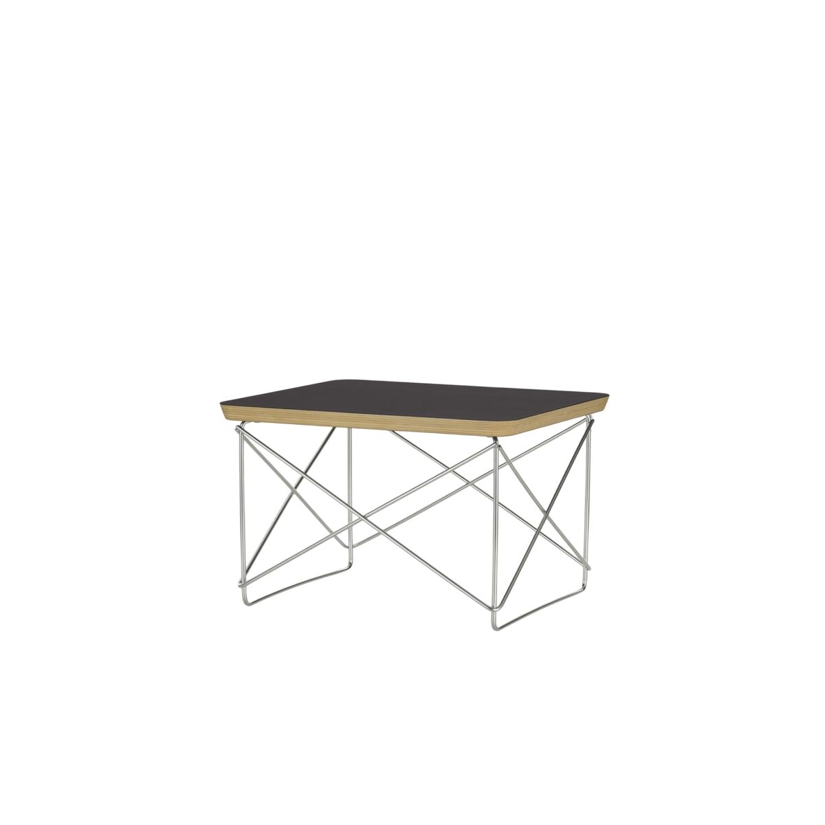 Occasional Table LTR Sengebord/Sidebord Sort Laminat/Rustfri Stål