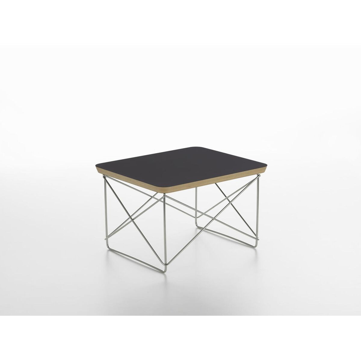 Occasional Table LTR Sengebord/Sidebord Sort Laminat/Rustfri Stål