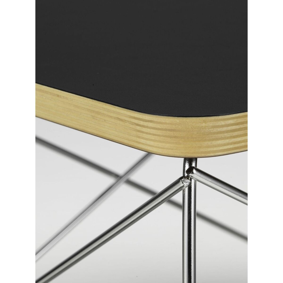 Occasional Table LTR Sengebord/Sidebord Sort Laminat/Rustfri Stål