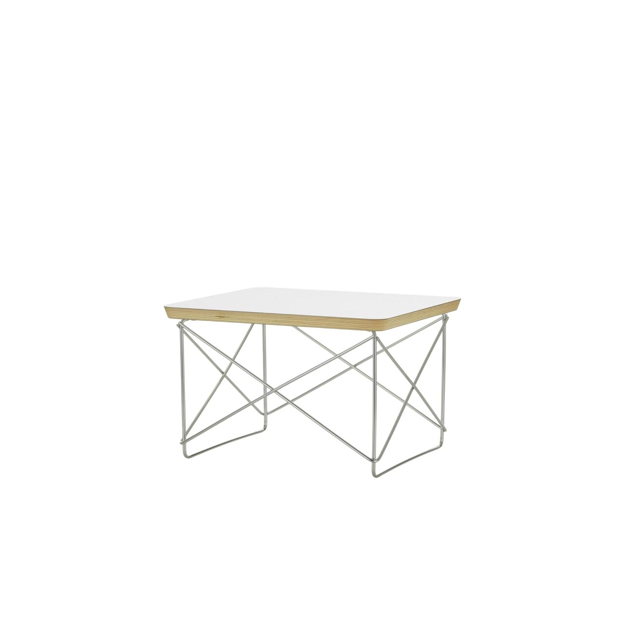 Occasional Table LTR Nattbord/Sidebord Hvit Laminat/Rustfritt Stål