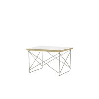 Occasional Table LTR Bedside Table/Side Table White Laminate/Stainless Steel