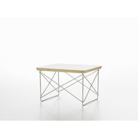 Occasional Table LTR Bedside Table/Side Table White Laminate/Stainless Steel