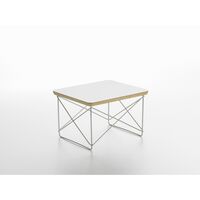 Occasional Table LTR Bedside Table/Side Table White Laminate/Stainless Steel