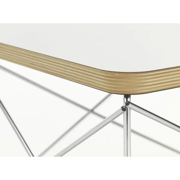 Occasional Table LTR Bedside Table/Side Table White Laminate/Stainless Steel