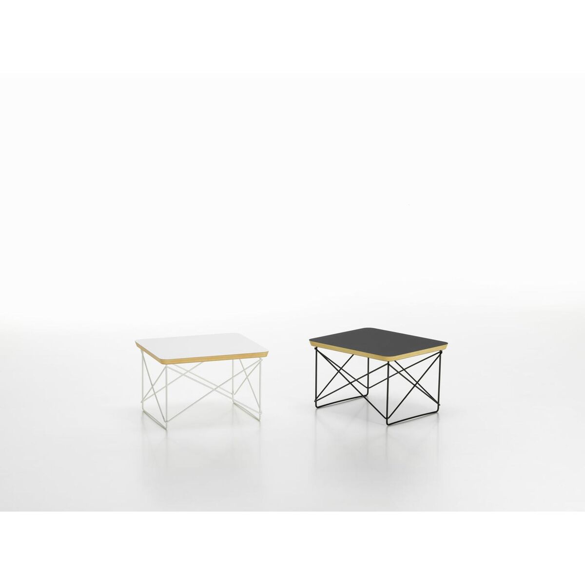 Occasional Table LTR Bedside Table/Side Table White Laminate/Stainless Steel