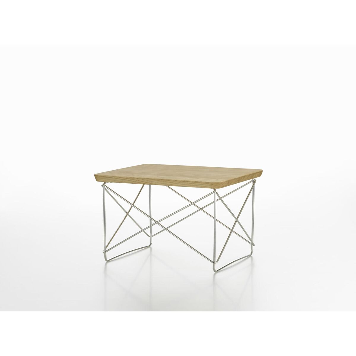 Table de chevet/table d'appoint Occasional Table LTR Châtaignier naturel/Acier inoxydable
