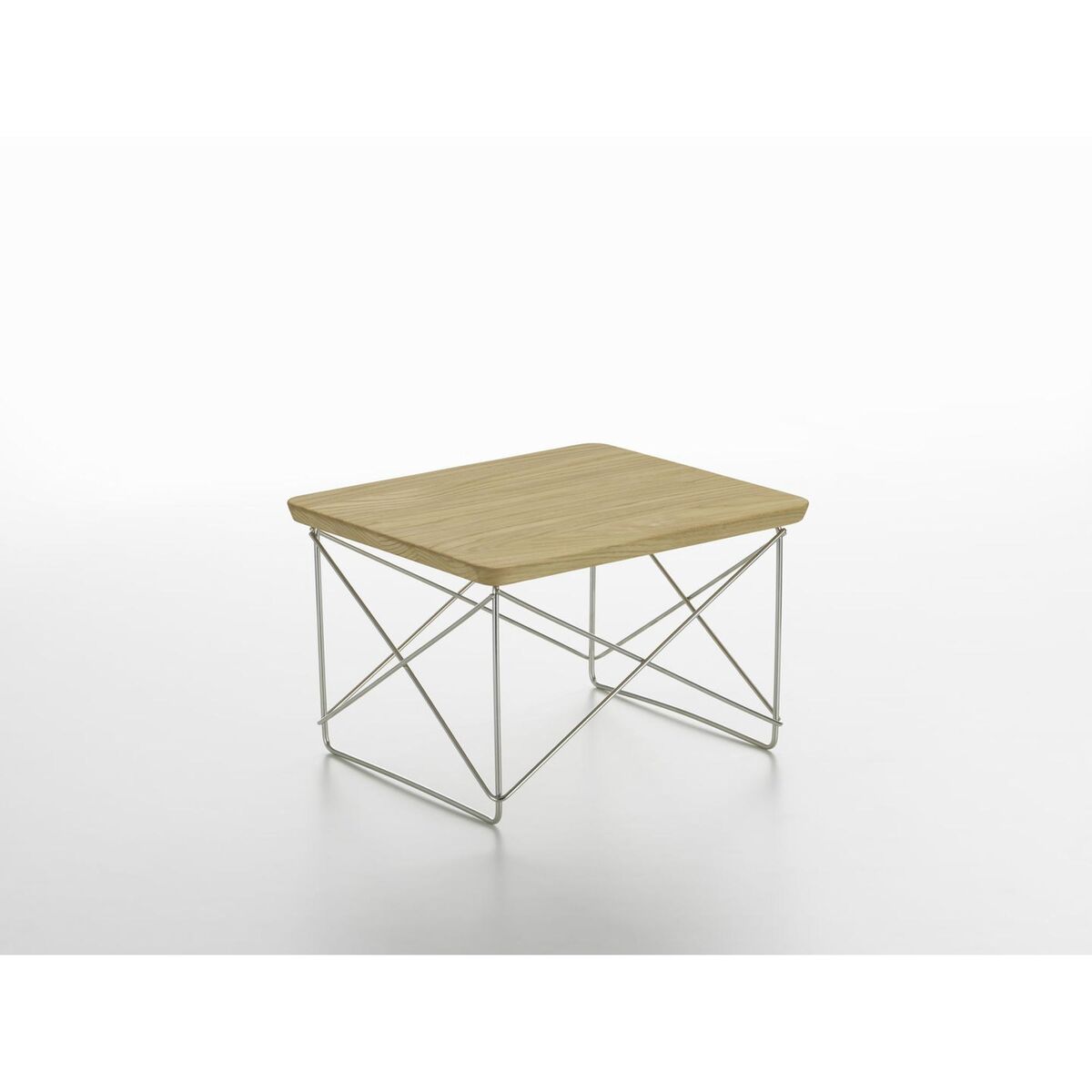 Table de chevet/table d'appoint Occasional Table LTR Châtaignier naturel/Acier inoxydable