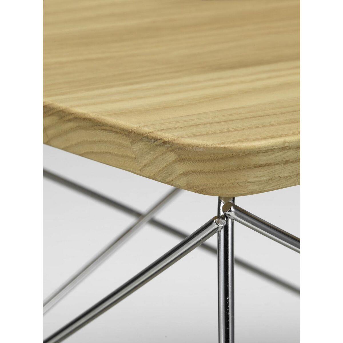 Table de chevet/table d'appoint Occasional Table LTR Châtaignier naturel/Acier inoxydable