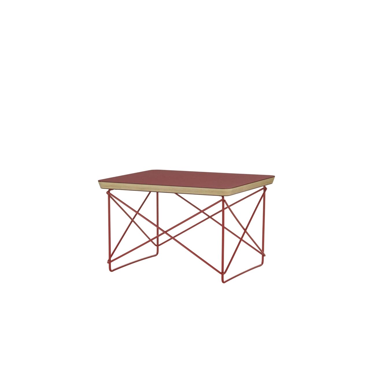 Occasional Table LTR Nattbord/Sidebord Mørk Murstein/Eames Klassisk Rød