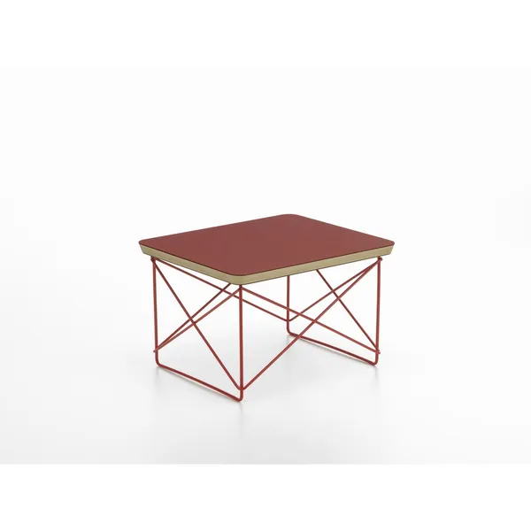 Occasional Table LTR Bedside Table/Side Table Dark Brick/Eames Classic Red