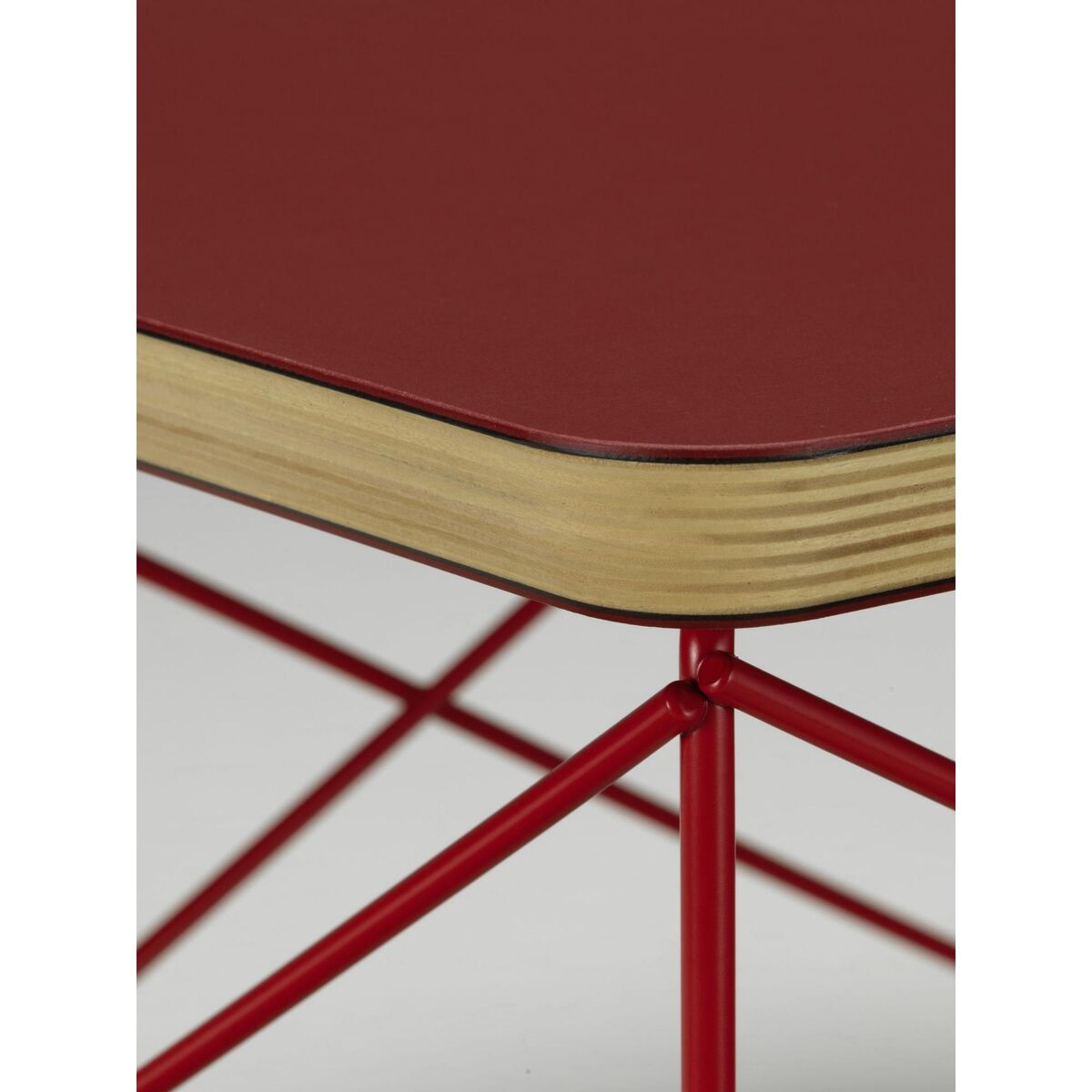 Occasional Table LTR Bedside Table/Side Table Dark Brick/Eames Classic Red