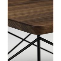 Occasional Table LTR Bedside Table/Side Table Dark Walnut/ Black