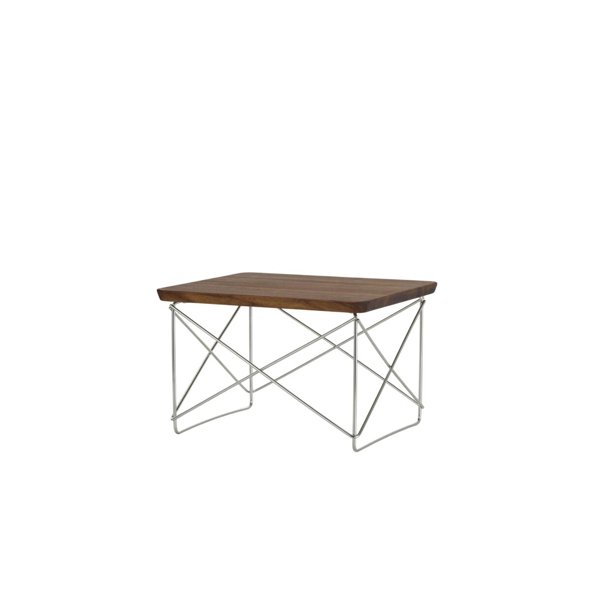Occasional Table LTR Bedside Table/Side Table Dark Walnut/Stainless Steel