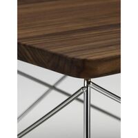 Occasional Table LTR Bedside Table/Side Table Dark Walnut/Stainless Steel