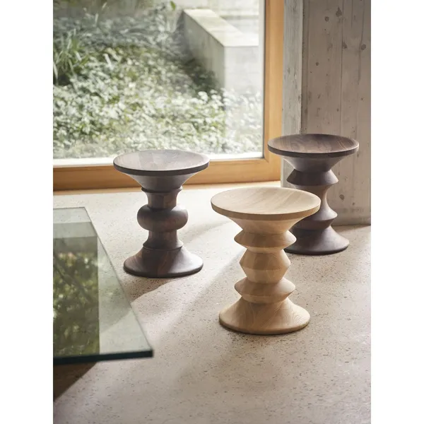 Eames Stool Model A Stool Dark Walnut