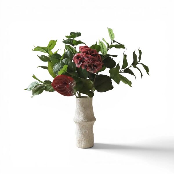 Velvet Rouge Buket Bordeaux/Green