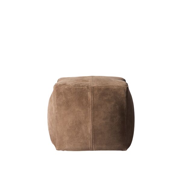 Bronx Pouf Braun Wildleder
