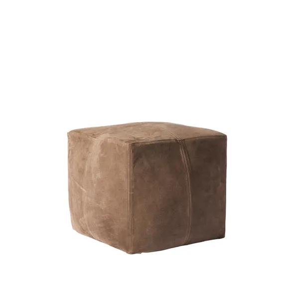 Bronx Pouf Brown Suede