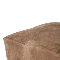 Bronx Pouf Brown Suede