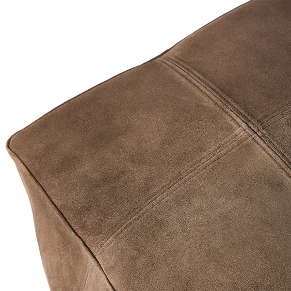 Bronx Pouf Brown Suede