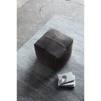 Bronx Pouf Brown Suede