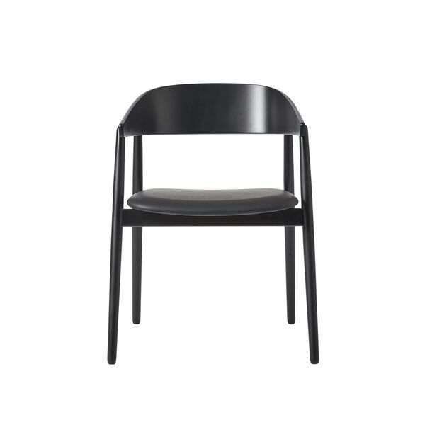 Sedia da Pranzo AC2 in Rovere Nero/Nero