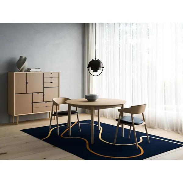 AC2 Spisestol Hvitpigmentert Eik/ Sort