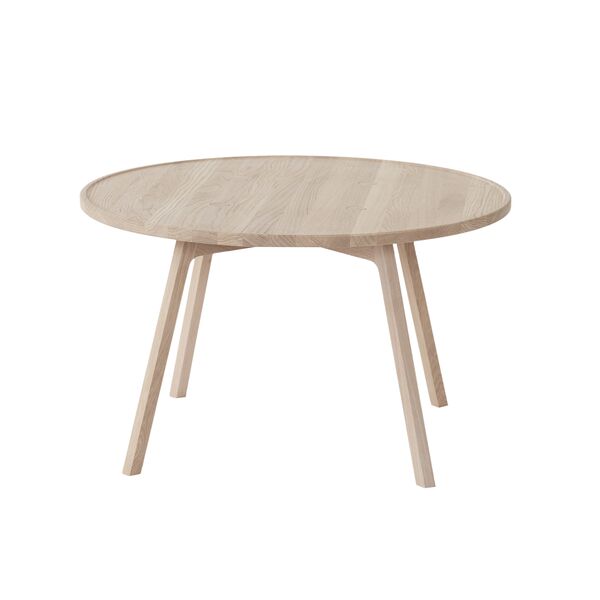 Table Basse C2 Ø80 Chêne Pigmenté Blanc