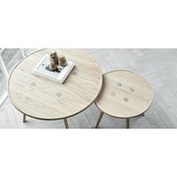 C2 Coffee Table Ø80 White Pigmented Oak