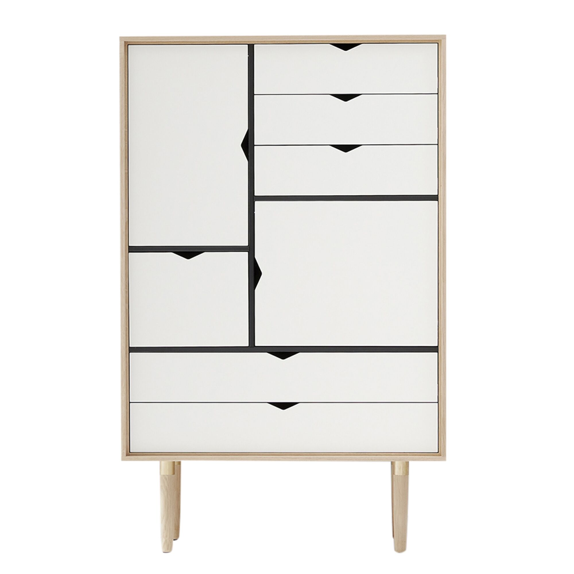 Andersen Furniture S5 Skap såpebehandlet eik/ Hvit