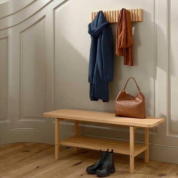 B3 Bench White Lacquered Oak