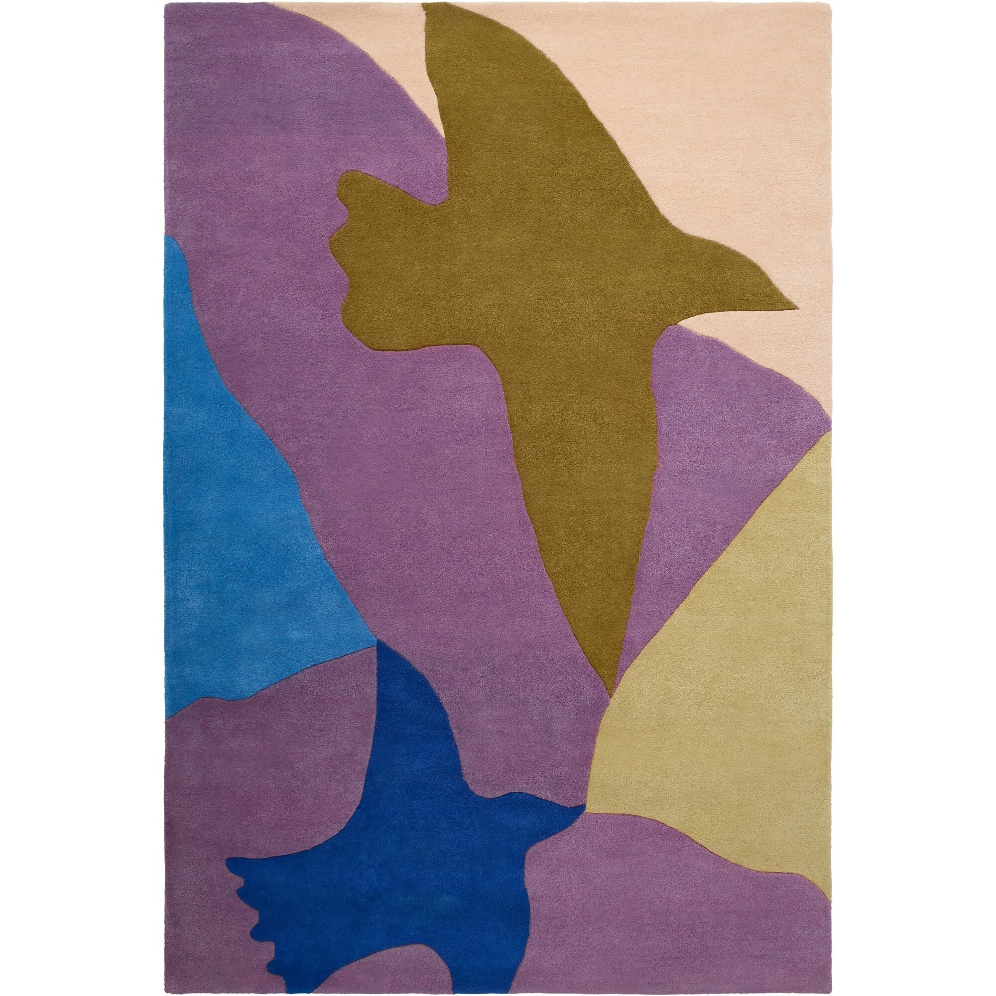 Bird Tapis 300x400 cm Bleu