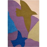 Bird Teppich 300x400 cm Blau
