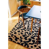 Leopard Teppich 180x270 cm Braun