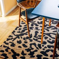 Leopard Teppich 300x400 cm Braun