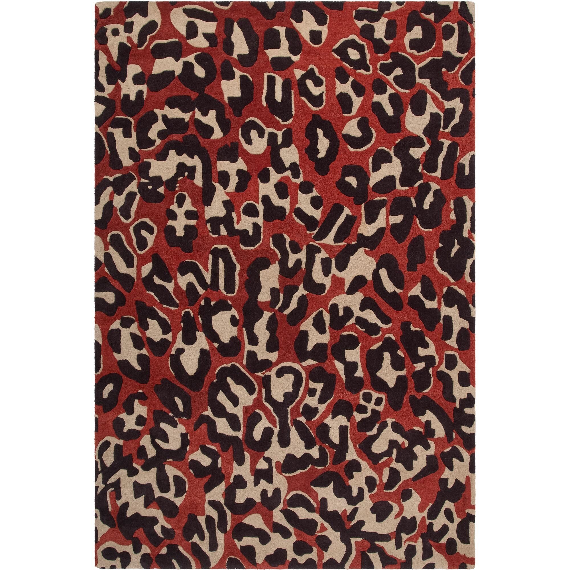 Leopard Tapis 180x270 cm Rouge